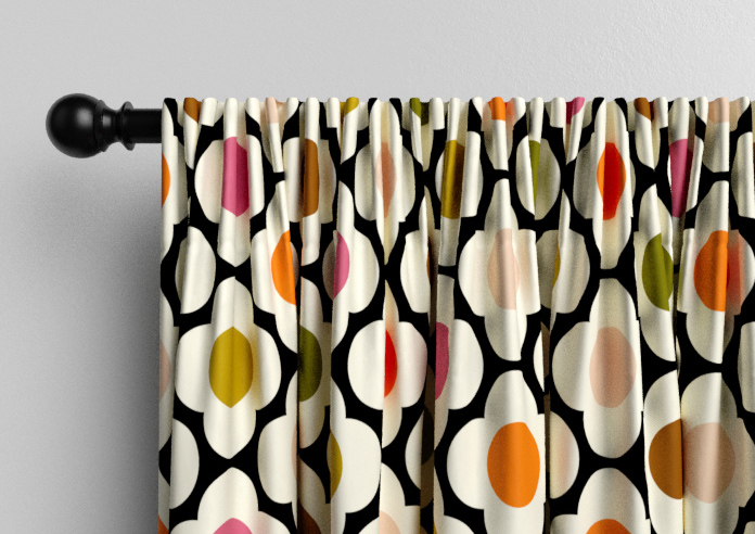 Orla Kiely Spot Flower, Red Multi - Made to Measure Curtains - Image 9